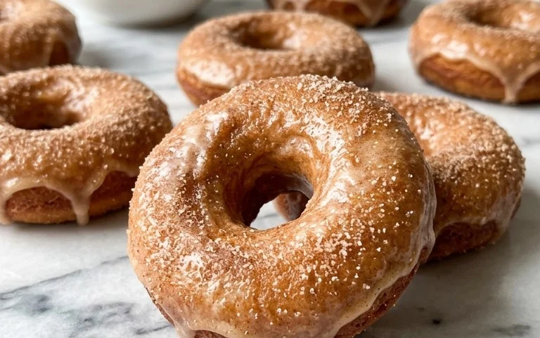 Apple Cider Sourdough Doughnuts-Tangy & Sweet