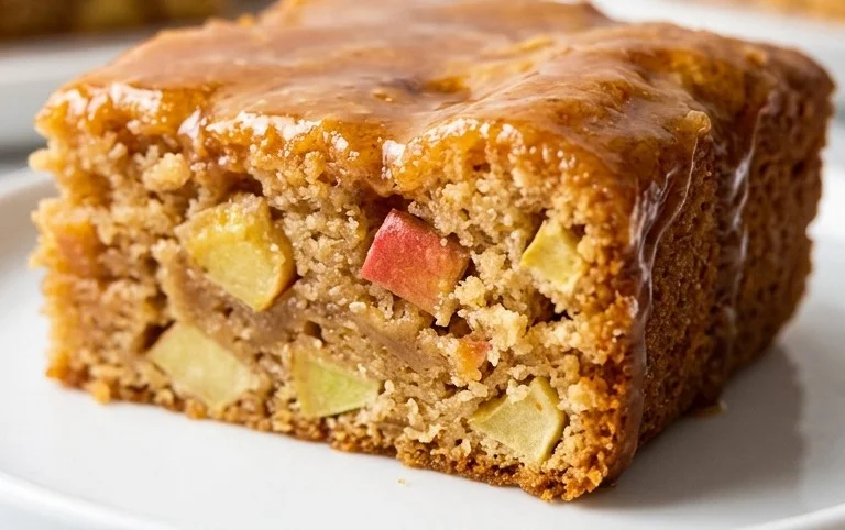 Maple Glazed Apple Blondies