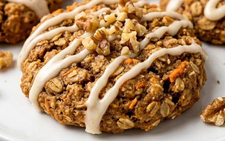 Healthy Carrot Cake Oatmeal Cookies