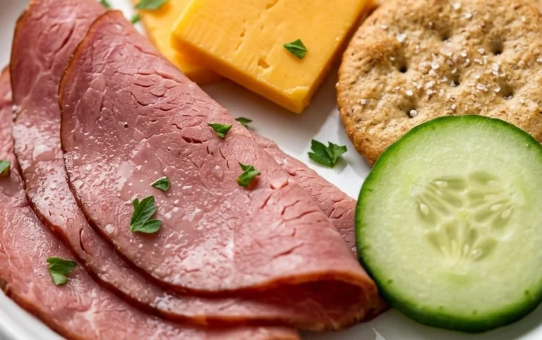 Homemade Beef Ham and Cheese Lunchables