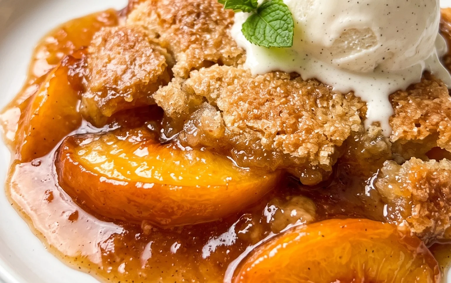 Old School Easy Brown Sugar Peach Cobbler