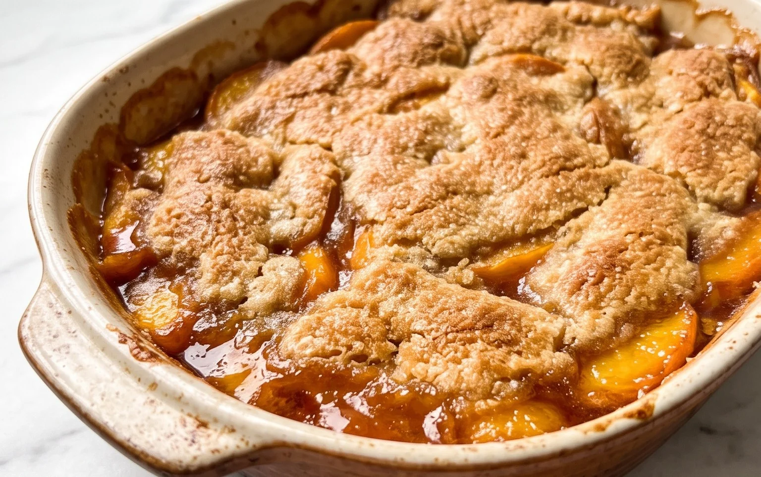 Easy Old School Brown Sugar Peach Cobbler Recipe