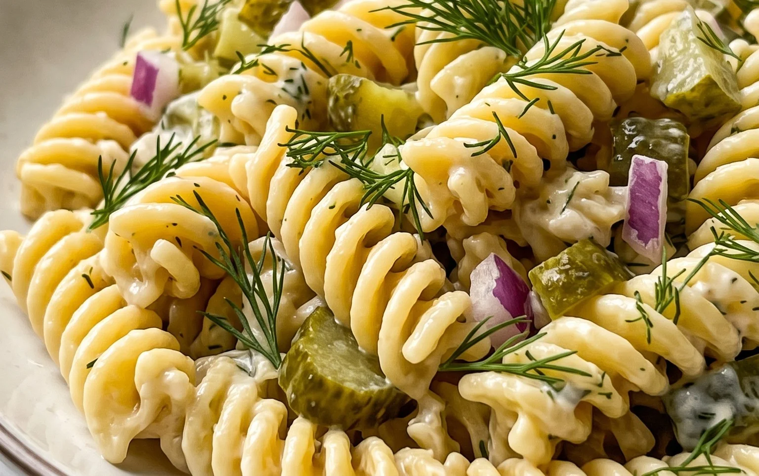 Dill Pickle Pasta Salad